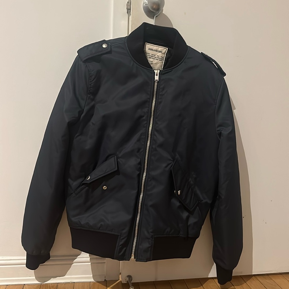 Zadig navy bomber jacket, worn once.